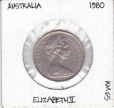 Moneda Australia 10 Centi 1980 - KM#65 VF