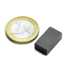 Magnet ferita bloc, 18x10x6 mm, putere 630 g foto
