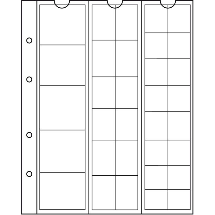 NUMIS MIX PVC file rezerva / 5 buc./ pentru monede