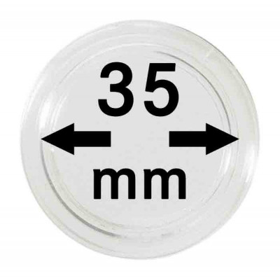 Capsule pentru monede 35 mm intrare dimensiune - 10 buc. in cutie foto
