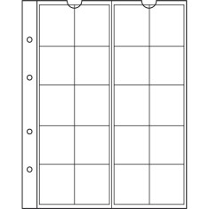 NUMIS 34 PVC file rezerva pentru monede - 5 buc. in packet