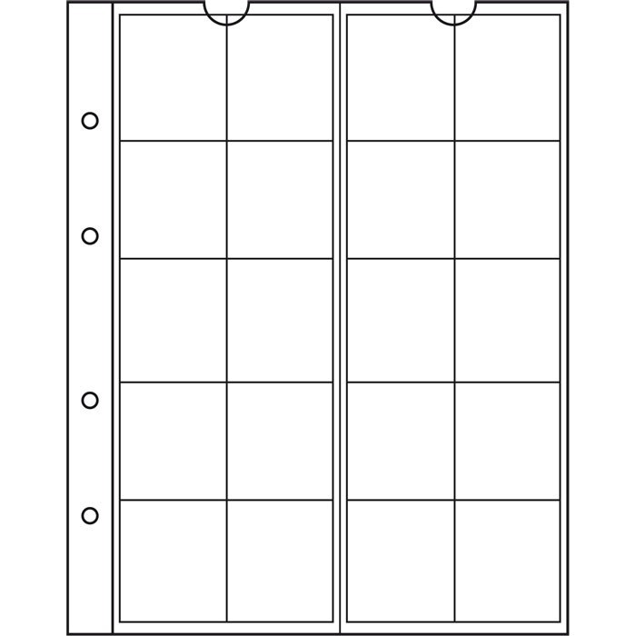 NUMIS 34 PVC file rezerva pentru monede - 5 buc. in packet