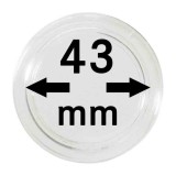Capsule pentru monede 43 mm dimensiune intrare - 10 buc. in cutie