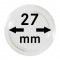 Capsule pentru monede 27 mm dimensiune intrare - 10 buc. in cutie