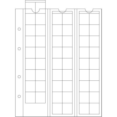 File PVC de rezerva OPTIMA pentru 54 monede de dim. 20 mm - 5 buc. in packet foto