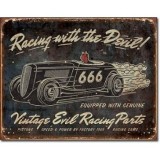 Reclama metalica vintage - EVIL RACING