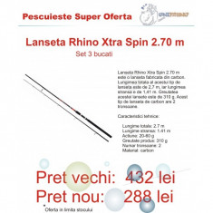 Set 3 bucati: Lanseta Rhino Xtra Spin 2.70 m foto