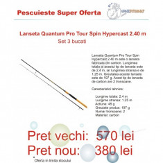 Set 3 bucati: Lanseta Quantum Pro Tour Spin Hypercast 2.40 m foto