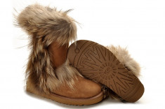 UGG AUSTRALIA FOX FUR ESKIMO Chestnut - COLECTIA DE LUX !!! foto