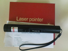 Laser pointer verde 1000mW reincarcabil cu acumulator Li-Ion 3800mAh foto