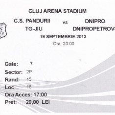 Bilet Meci Europa League C.S. Pandurii Tg. Jiu - Dnipro Dnipropetrovsk 19 Octombrie 2013