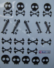 Tatuaj transfer pe baza de apa sticker pentru decorare unghii BLE 1192 foto