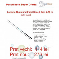 Set 3 bucati: Lanseta Quantum Smart Speed Spin 2.70m foto
