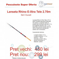 Set 3 bucati: Lanseta Rhino E-Xtra Tele 2.70 m foto