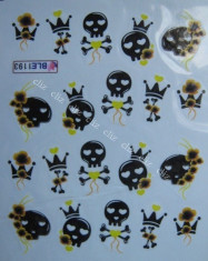 Tatuaj transfer pe baza de apa sticker pentru decorare unghii BLE 1193 foto