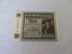 GERMANIA 5.000 REICHMARK / 1923. UNC. foto