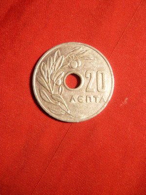 Moneda 20 Lepta 1959 Grecia ,aluminiu ,cal.NC ,luciu batere foto