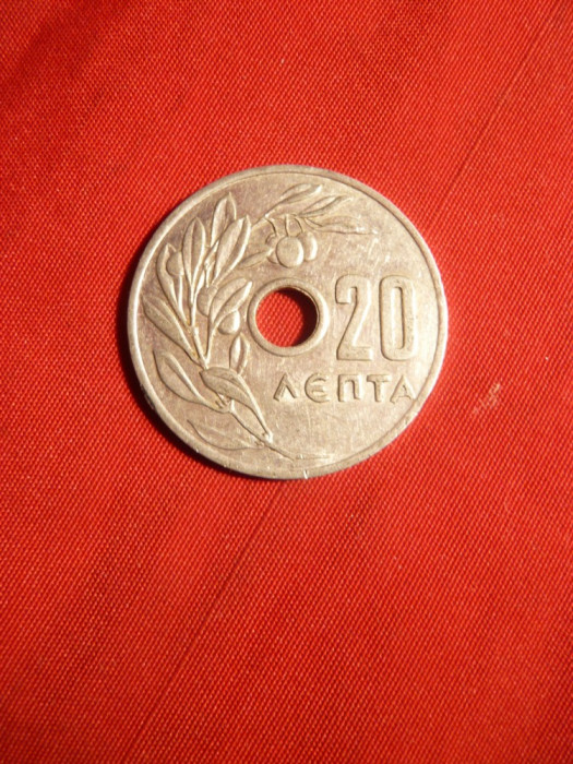 Moneda 20 Lepta 1959 Grecia ,aluminiu ,cal.NC ,luciu batere