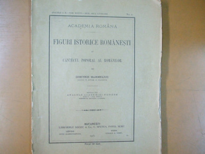 D. Marmeliuc Figuri istorice romanesti in cantecul poporal al romanilor 1915 200 foto