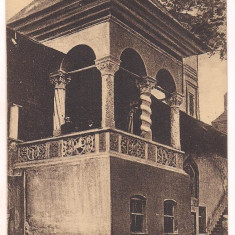 carte postala(ilustrata)-VALCEA-BAILE GOVORA -Pridvorul lui Brancoveanu la Manastirea Horezu