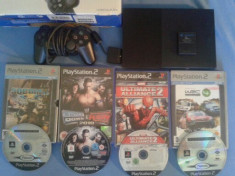 Play Station 2(folosit din an in paste) +Card 8 MB + Consola +4 Jocuri foto
