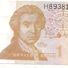 bancnota-CROATIA(republica Hrvatska)-1dinar1991