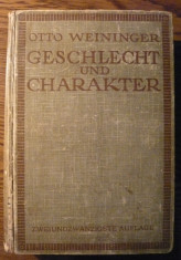 Carte - Otto Weininger - Geschlecht und Charakter foto