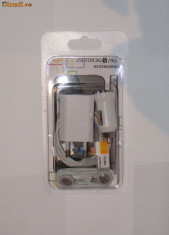 Set Incarcator iPhone - Incarcator de priza, masina, cablu de date + CASTI cu microfon foto