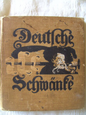 Carte veche: &amp;quot;DEUTSCHE SCHWANFE&amp;quot;, Gerlach&amp;#039;s Augendbucherei, 1914. Carte in lb. germana, pt. copii. Cartonata, cu litere gotice si multiple ilustratii foto