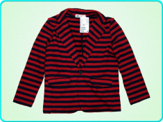 - NOU - Sacou rosu cu bleumarin, marca H&amp;amp;amp;M _ baieti | 6 - 8 ani | 122-128 cm _ foto