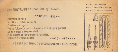 Brosura , Trusa pentru perfuzat solutii UAN (ingrasaminte lichide:solutie de uree-azotat de amoniu) din &amp;#039;80 foto