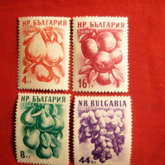Serie Fructe 1956 Bulgaria , 4val.