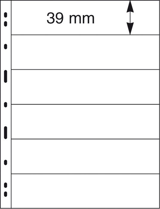 Lindner 076 negre PVC Uniplate foi pentru timbre - 5buc.