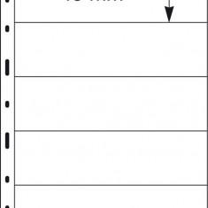 Lindner 075 negre Uniplate PVc foi pentru timbre - 5 buc.