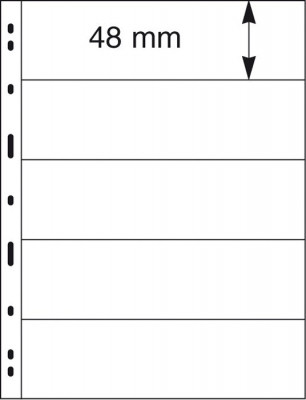 Lindner 075 negre Uniplate PVc foi pentru timbre - 5 buc. foto