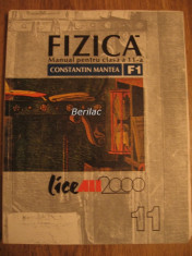 Fizica - manual pentru clasa a XI-a, Editura ALL, Constantin Mantea foto