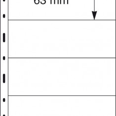 Lindner 074 - negre Uniplate PVC foi pentru timbre