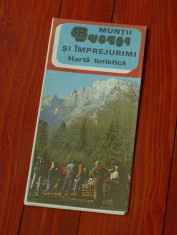 Harta Turistica - Muntii Bucegi - 1982 !!! foto