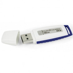 Memorie externa USB 2.0 Kingston Data Traveler Gen 3 - 16 GB, alb-albastru foto
