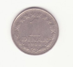 Iugoslavia - 1 Dinar 1965 foto