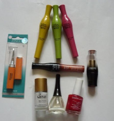 KIT COMPLET INFRUMUSETARE FORMAT DIN 3X RIMEL MISS FIVE MAX , RUJ , PENSETA ZINGER, LIPP GLOSS , 3 OJE ROSIE , TRANSPARENT SI ALBA SUPER PRET foto