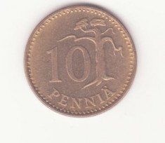 Finlanda - 10 Pennia 1964 foto