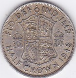 Moneda Marea Britanie 1/2 Crown 1948 KGVI - KM#866 VF, Europa