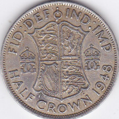 Moneda Marea Britanie 1/2 Crown 1948 KGVI - KM#866 VF