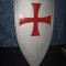 Scut cu Cruce de Malta din otel. Frumoasa piesa in stil Medieval
