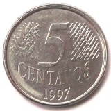 BRAZILIA 5 CENTAVOS 1997 **