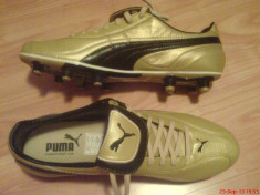 Ghete profesionale de fotbal originale Puma KING XL I FG MEGA GOLD foto