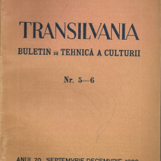 Transilvania ( buletin de tehnica a culturii ) - Anul 70, Nr. 5 - 6, 1939
