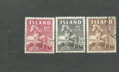 ISLANDA 1958/60 - PONEI, serie stampilata N74 foto