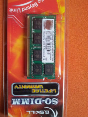 Memorie Laptop SO-DIMM DDR 3 - 4Gb GSKILL1333Mhz - F3-10666CL9S-4GBSQ foto